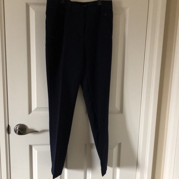 Navy pants- straight leg trousers medium - Picture 3 of 6